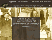 Tablet Screenshot of legacyheadstones.com